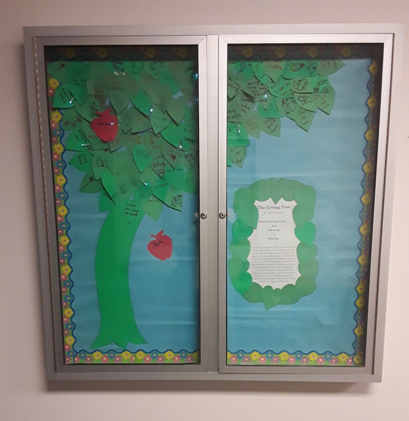 Giving Tree bulletin board
